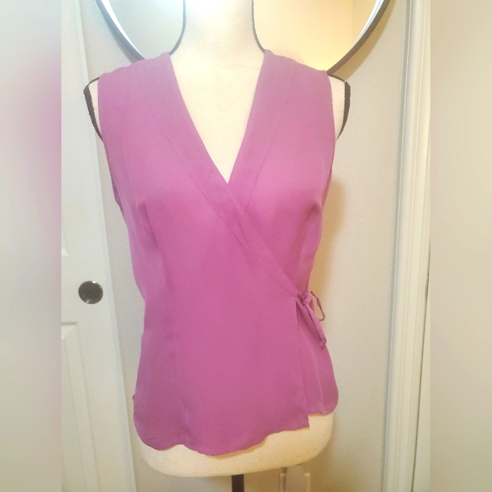 SILK ALLISON TAYLOR BLOUSE SIZE 6 LAVENDER GREAT CONDITION!